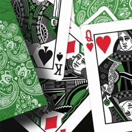 Spielkarten Paisley Metallic Green Christmas Playing Cards by Dutch Card House Company