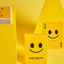 Spielkarten Keep Smiling Yellow V2 Playing Cards by Bocopo
