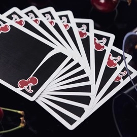 Spielkarten Cherry Casino House Deck Playing Cards True Black (Black Hawk)  by Pure Imagination Projects