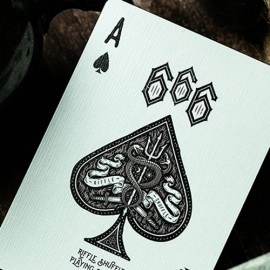 Spielkarten 666 Dark Reserves (Silver Foil) Playing Cards by Riffle Shuffle