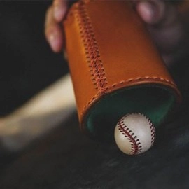 Leather Chop Cup with Balls (Brown) by TCC