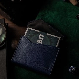 Luxury Leather Playing Card Carrier (Blue) by TCC