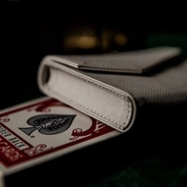 Luxury Leather Playing Card Carrier (White) by TCC
