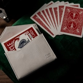 Luxury Leather Playing Card Carrier (White) by TCC