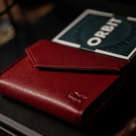 Luxury Leather Playing Card Carrier (Red) by TCC