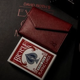 Luxury Leather Playing Card Carrier (Red) by TCC