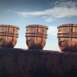 Mini Cups and Balls (Brass) by Secret Factory