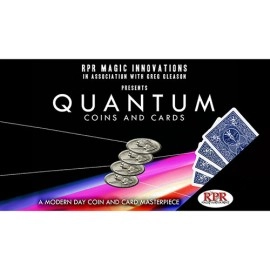 Quantum Coins (US Quarter Blue Card) Gimmicks and Online Instructions by Greg Gleason and RPR Magic Innovations