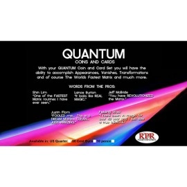 Quantum Coins (US Quarter Blue Card) Gimmicks and Online Instructions by Greg Gleason and RPR Magic Innovations