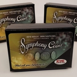 Symphony Coins (US Quarter) Gimmicks and Online Instructions by RPR Magic Innovations