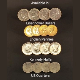 Symphony Coins (US Eisenhower) Gimmicks and Online Instructions by RPR Magic Innovations