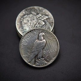PEACE SKULL HEAD COIN by Men Zi  Magic