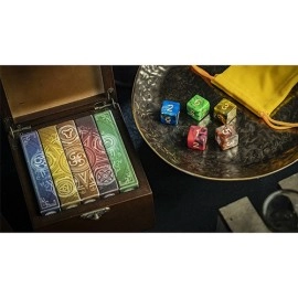 Five Elements Playing Cards Wooden Collection Set with 5 Dice by TCC