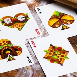 The Royal Pizza Palace (Gilded) Playing Cards Set by Riffle Shuffle