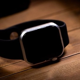 REEL WATCH - Stainless with black band smart watch (KEVLAR) by Uday Jadugar