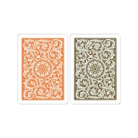 Copag 1546 Plastic Playing Cards Regular Index Orange/Brown Double-Deck Set