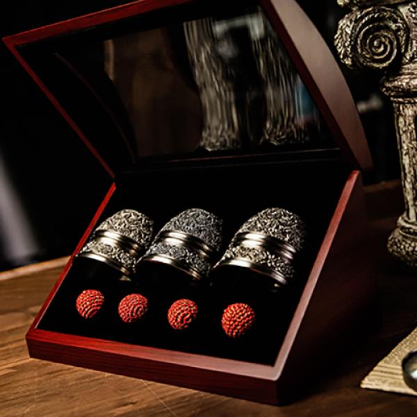 Artisan Engraved Cups and Balls in Display Box by TCC