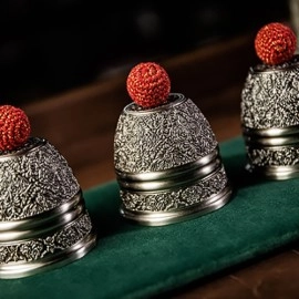 Artisan Engraved Cups and Balls in Display Box by TCC