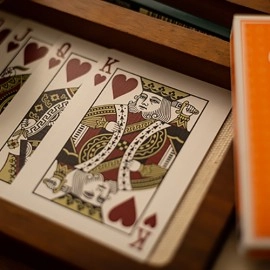Spielkarten Lounge Edition in Hangar (Orange) with Limited Back by Jetsetter Playing Cards