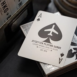 Spielkarten Lounge Edition in Jetway (Silver) with Limited Back by Jetsetter Playing Cards