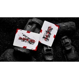 Spielkarten Moai Red Edition Playing Cards by Bocopo