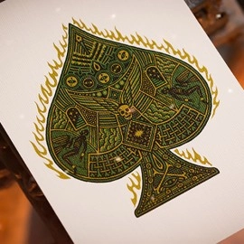 Spielkarten Sacred Fire (Emerald Flare) Playing Cards by Riffle Shuffle