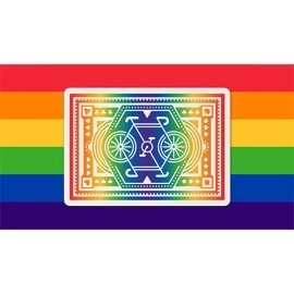 Spielkarten DKNG Rainbow Wheels (Orange) Playing Cards by Art of Play