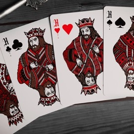 Spielkarten Deal with the Devil (Scarlet Red) UV Playing Cards by Darkside Playing Card Co