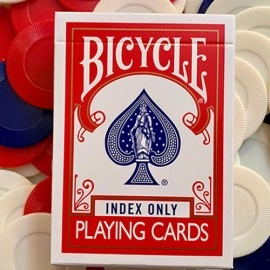 Spielkarten Gilded Red Bicycle Index Only Playing Cards
