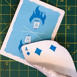 Spielkarten Trash & Burn (Blue) Playing Cards by Howlin' Jacks