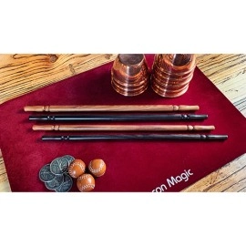 Wooden wand PRO (Bold Brown) by Harry He & Bacon Magic