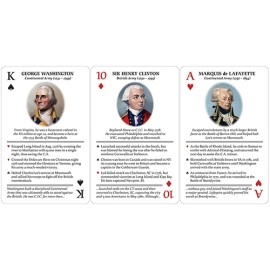 Spielkarten Famous Generals of the American Revolution Playing Cards
