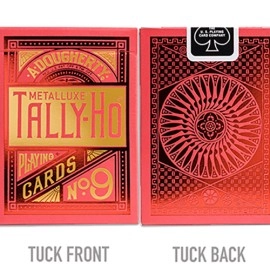 Spielkarten Tally-Ho Red (Circle) MetalLuxe Playing Cards by US Playing Cards