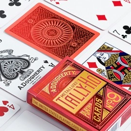 Spielkarten Tally-Ho Red (Circle) MetalLuxe Playing Cards by US Playing Cards