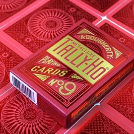 Spielkarten Tally-Ho Red (Circle) MetalLuxe Playing Cards by US Playing Cards