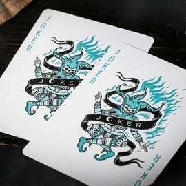 Spielkarten 666 V4 (Cyan) Playing Cards by Riffle Shuffle