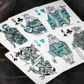 Spielkarten 666 V4 (Cyan) Playing Cards by Riffle Shuffle