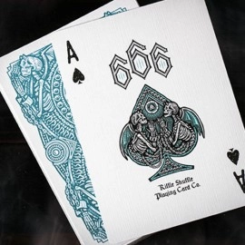 Spielkarten 666 V4 (Cyan) Playing Cards by Riffle Shuffle