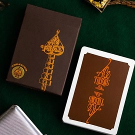 Spielkarten ACE FULTON'S 10 YEAR ANNIVERSARY TOBACCO BROWN PLAYING CARDS