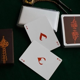 Spielkarten ACE FULTON'S 10 YEAR ANNIVERSARY TOBACCO BROWN PLAYING CARDS