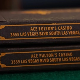 Spielkarten ACE FULTON'S 10 YEAR ANNIVERSARY TOBACCO BROWN PLAYING CARDS