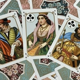 Spielkarten Gilded Four Continents (Blue) Playing Cards