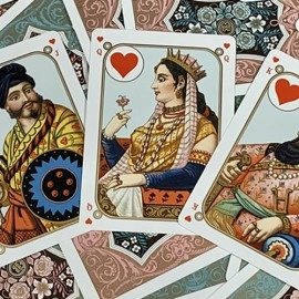 Spielkarten Gilded Four Continents (Blue) Playing Cards