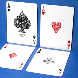 Spielkarten Butterfly Worker Marked Playing Cards (Blue) by Ondrej Psenicka