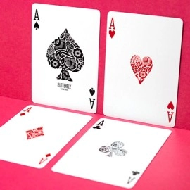 Spielkarten Butterfly Worker Marked Playing Cards (Pink) by Ondrej Psenicka