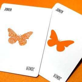 Spielkarten Butterfly Worker Marked Playing Cards (Orange) by Ondrej Psenicka