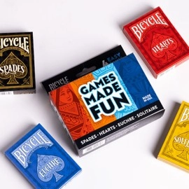 Bicycle 4 Game Pack (Euchre, Spades, Hearts and Solitaire) by US Playing Card