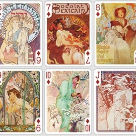 Spielkarten Mucha Gismonda Standard Gold Edition Playing Cards by TCC