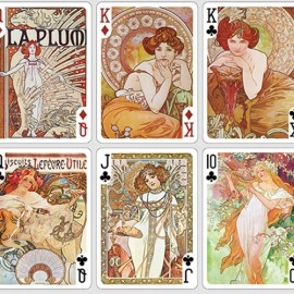 Spielkarten Mucha Gismonda Standard Gold Edition Playing Cards by TCC