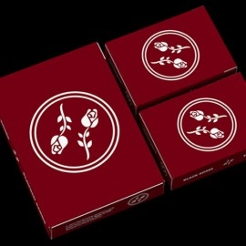 Spielkarten Black Roses Edelrot Mini Playing Cards (Collector's Box)